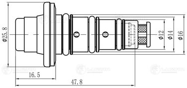 Luzar LCCV 1001 Клапан регулирующий компрессора кондиционера для а/м Ford Focus II (05-) (тип Visteon) - 4