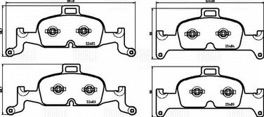 Trialli PF 4474 Колодки тормозные для а/м Audi A4 (b9) (17-)/a5 (16-)/a6 (18-)/a7 (17-) диск. перед. т/с Ate | перед | - 3