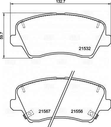 Trialli PF 2208 Колодки тормозные для а/м Kia Ceed (12-)/Hyundai i30 (16-) диск. перед. т/с Bosch R15 | перед | - 3