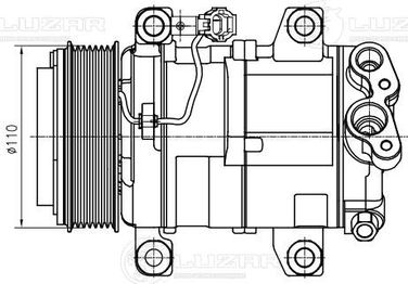 Luzar LCAC 1491 Компрессор кондиционера для а/м Infiniti qx56 (10-)/qx80 (13-)/Nissan Patrol VI (10-) - 3