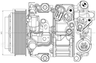 Luzar LCAC 1935 Компрессор кондиционера для а/м Lexus RX (08-)/Toyota Highlander (08-) 3.5i [2grfe] - 3