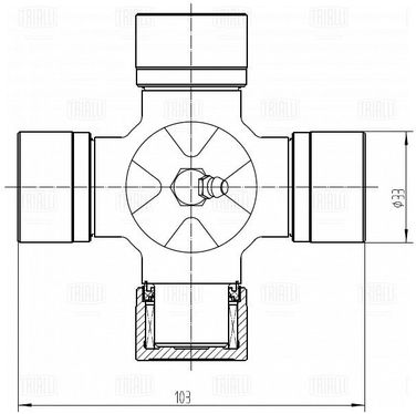 Trialli CC 774 Крестовина для а/м Isuzu ELF nqr71 (33x103) - 1