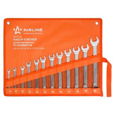 AIRLINE AT-12-47 Набор ключей комбинир. 12 предм. (6, 8,10,12,13,14,15,16,17,18,19,22мм) сумка - 1