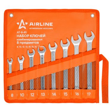AIRLINE AT-8-45 Набор ключей комбинир. 8 предм. (8,10,12,13,14,15,16,17мм) сумка - 1