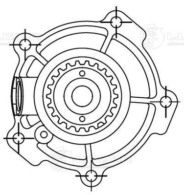 Luzar LWP 0329 Насос водяной для а/м Chrysler Voyager (01-) 2.5d/2.8d - 4