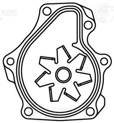 Luzar LWP 1929 Насос водяной для а/м Toyota Camry (06-)/Geely Atlas (18-) 2.0i/2.4i [az] - 4