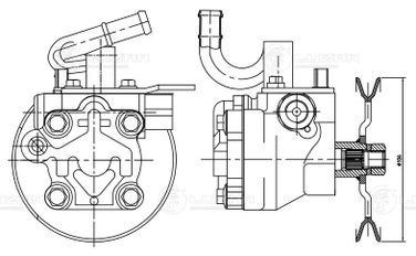 Luzar LPS 0811 Насос ГУР для а/м Kia Rio (05-) 1.4i - 4