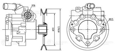 Luzar LPS 0302 Насос ГУР для а/м ГАЗель-Бизнес УМЗ 4216/Next а274 EvoTech 2.7 - 4