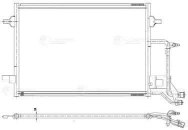 Luzar LRAC 1806 Радиатор кондиционера для а/м Audi A6 (c5) (97-) 1.8T/2.4i/2.8i - 3