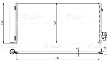 Luzar LRAC 2620 Радиатор кондиционера для а/м BMW 3 (g20) (18-) - 3