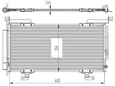 Luzar LRAC 2202 Радиатор кондиционера для а/м Subaru Outback (14-) 2.5i - 3