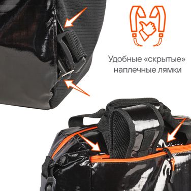 AIRLINE ADCB011 Сумка-холодильник (термосумка) рюкзак 19 л, ламиниров.покрытие, водонепр., черн. - 3