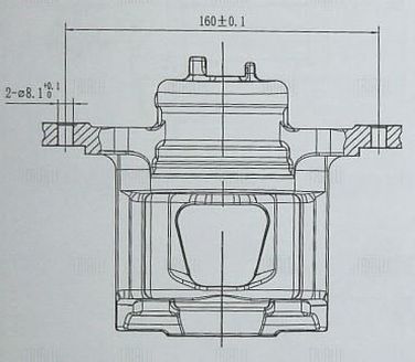 Trialli CF 052105 Суппорт тормозной для а/м Chevrolet Aveo t200 (02-)/t250 (06-)/t255 (08-) перед. лев. d=52мм | перед лев | - 4