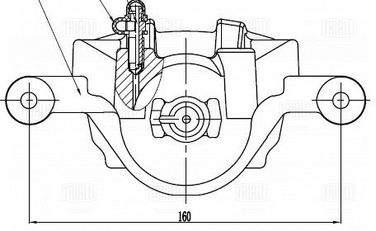 Trialli CF 084716 Суппорт тормозной для а/м Hyundai Accent (05-)/Kia Rio II (05-) перед. прав. d=54мм | перед прав | - 4