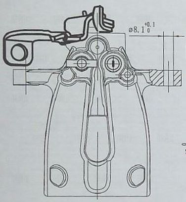 Trialli CF 084709 Суппорт тормозной для а/м Kia Cee'd (12-)/Pro Cee'd (13-) зад. лев. d=34мм (а/м без epb) | зад лев | - 4