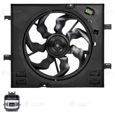 Luzar LFK 3013 Электровентилятор охлаждения для а/м Geely Atlas (18-) 1.8T/2.0i/2.4i (с кожухом и резист.) - 2
