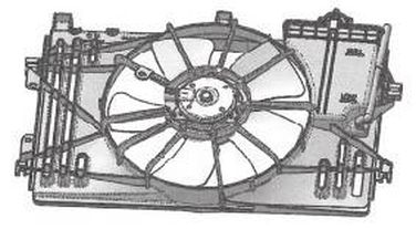 Luzar LFK 1922 Электровентилятор охлаждения для а/м Toyota Corolla (01-)/Avensis (03-) 1.4i/1.6i/1.8i (с кожухом) - 3