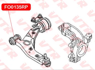VTR FO0135RP Полиуретановый сайлентблок нижнего рычага передней подвески, передний - 2