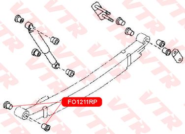 VTR FO1211RP Полиуретановая втулка рессоры задней подвески, передняя - 2