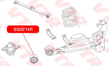 VTR SQ0214R Сайлентблок продольного рычага задней подвески - 2