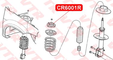 VTR CR6001R Опорный подшипник опоры амортизатора передней подвески - 2
