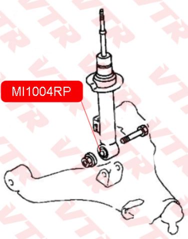 VTR MI1004RP Полиуретановый cайлентблок амортизатора передней подвески - 2