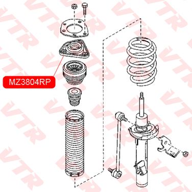 VTR MZ3804RP Полиуретановая проставка амортизатора передней подвески - 2