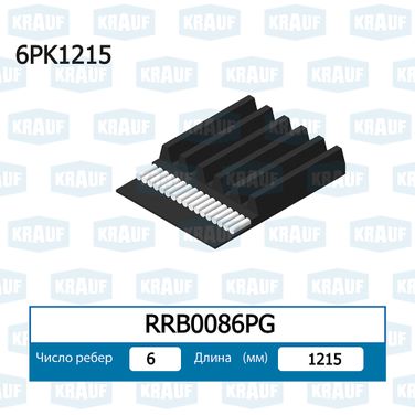 Krauf RRB0086PG Ремень поликлиновой - 1
