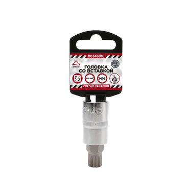 ARNEZI R0346016 Головка 1/2 со вставкой spline M16 l=60 с отверстием - 1