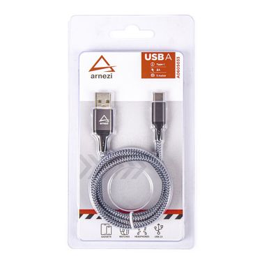 ARNEZI A0605033 Дата-кабель USB/Lightning (1м, 2А) в оплетке - 1