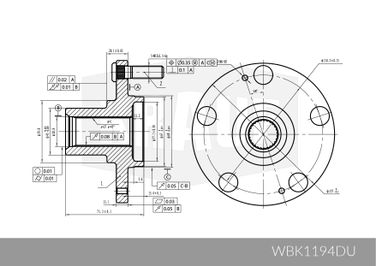 Krauf WBK1194DU Ступица колеса [перед] hyundai Santa Fe i (sm), Tucson (jm), Trajet (fo) / KIA Sportage II (je, KM) - 8