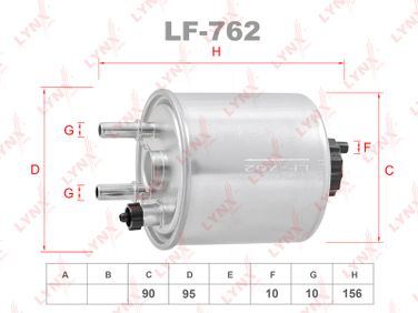 LYNXauto LF-762 Фильтр топливный - 1