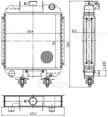 Luzar LRc 0624 Радиатор охл. для трактора мтз-320 с дв. LPW 1503c (алюм.) - 4