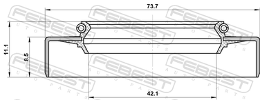 Febest 95GDS-44730911U Сальник привода - 2