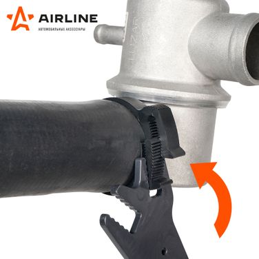 AIRLINE ADKC001 Ключ универсальный для демонтажа хомутов с зубчатым замком, пластик, черный - 3