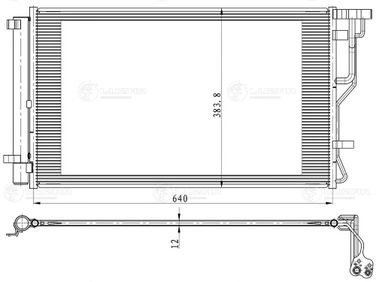 Luzar LRAC 0810 Радиатор кондиционера для а/м Kia Soul III (19-) 1.6/2.0i - 3