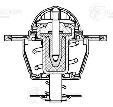 Luzar LT 0522 Термостат для а/м Chevrolet Captiva (11-)/Opel Antara (10-) 2.2d (термоэл.) (82°с) - 4