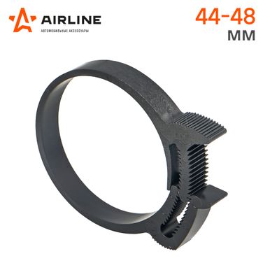 AIRLINE ADHC009 Хомут 44-48/9 мм, силовой зубчатый замок, пластик (па66) черный - 2