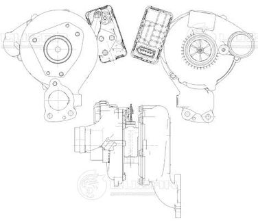Luzar LAT 1500 Турбокомпрессор для а/м Mercedes-Benz ml/gl (05-) 3.0d [om642] (тип gtb2056vk) - 4