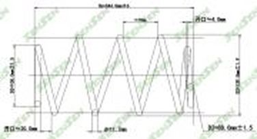 SENSEN SCP10158 Пружина подвески передней skoda/vw fabia 1,0/1,2tsi AUT 14-/polo 1,0tsi/1,2tsi/gt/1,2 TDI 09- - 1