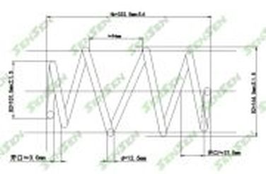 SENSEN SCP10160 Пружина подвески передней KIA ceed 1,6 aut/ecodynamics 8/09-/pro_ceed 1,6 AUT 8/09-12 - 1