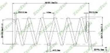 SENSEN SCP10167 Пружина подвески задней Daewoo Matiz,Chevrolet Spark 98-05 - 1