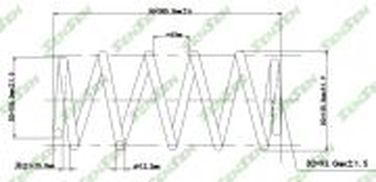 SENSEN SCP10168 Пружина подвески передней Peugeot 407 1.8/2.0/1.6HDi 04> - 1