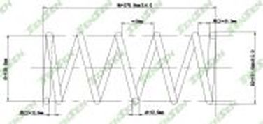 SENSEN SCP10171 Пружина подвески передней Toyota Avensis 1.6-1.8 97-03 - 1