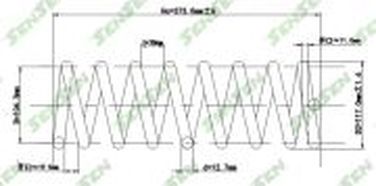 SENSEN SCP10174 Пружина подвески задней Ford Mondeo 1.6-1.8td Turnier 96-00 - 1