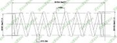 SENSEN SCP10182 Пружина подвески задней Honda Civic VI 1.4i-1.6i 95-01 - 1