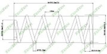 SENSEN SCP10189 Пружина подвески задней Hyundai ix55 3.0 V6 CRDi 4WD 08> - 1