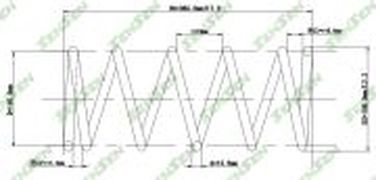 SENSEN SCP10195 Пружина подвески передней citroen/peugeot berlingo pass. model 1,4 02-08/partner 1,1-1,9d 02-08 - 1
