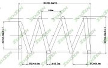 SENSEN SCP10197 Пружина подвески передней Toyota Avensis (t25) 1.6-2.4 03-08 - 1