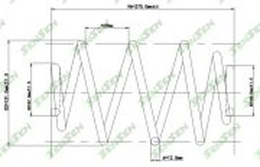 SENSEN SCP10199 Пружина подвески задней VW Passat B5 1.6-2.5TDi 96> - 1